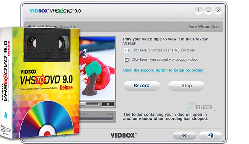 برنامج VIDBOX VHS to DVD  لتحويل شرائط الفيديو إلى اسطوانات DVD