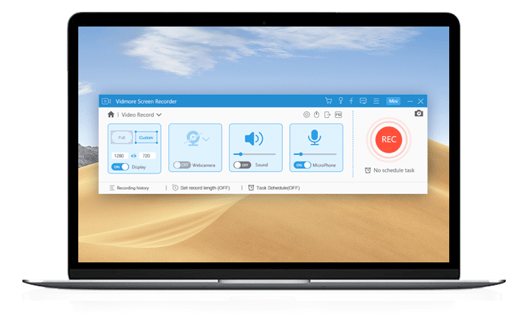 برنامج Vidmore Screen Recorder  لتصوير الشاشة