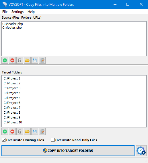 برنامج VovSoft Copy Files Into Multiple Folders  لنسخ الملفات