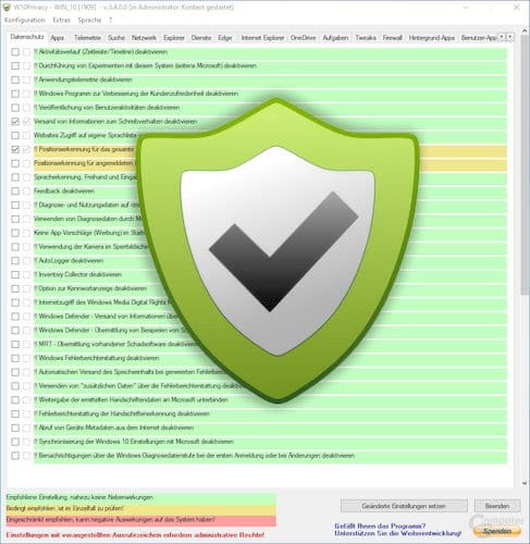 برنامج W10Privacy  لحماية الخصوصية على الويندوز
