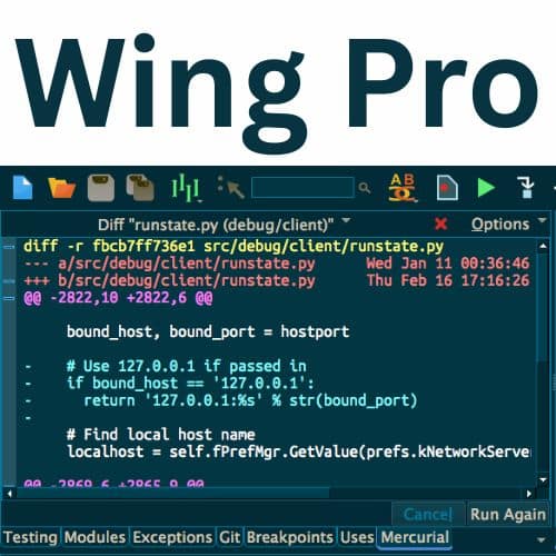 برنامج Wing Pro  لتحرير أكواد لغة بايثون