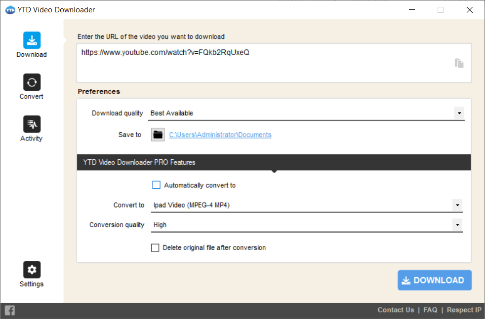 برنامج YTD Video Downloader Ultimate  لتحميل الفيديوهات من الإنترنت
