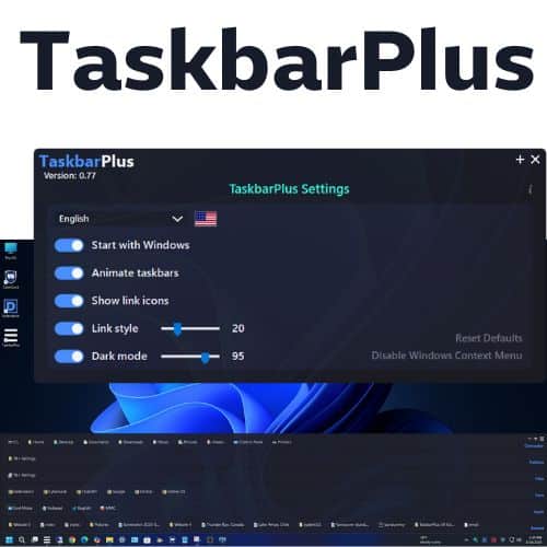 برنامج TaskbarPlus | لتغيير شكل شريط المهام فى الويندوز - shr7pc