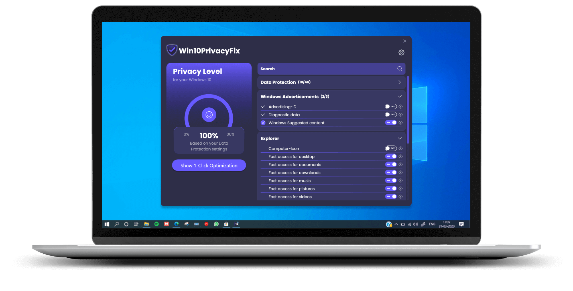 برنامج Abelssoft Win10PrivacyFix لإدارة وتحسين إعدادات الخصوصية والأمان