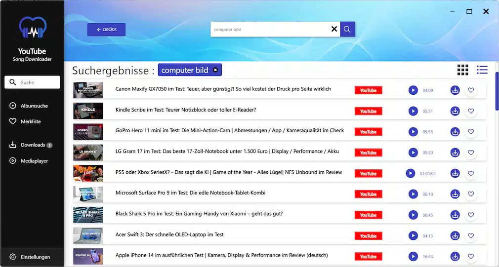 برنامج Abelssoft YouTube Song Downloader لتحميل مقاطع الفيديو