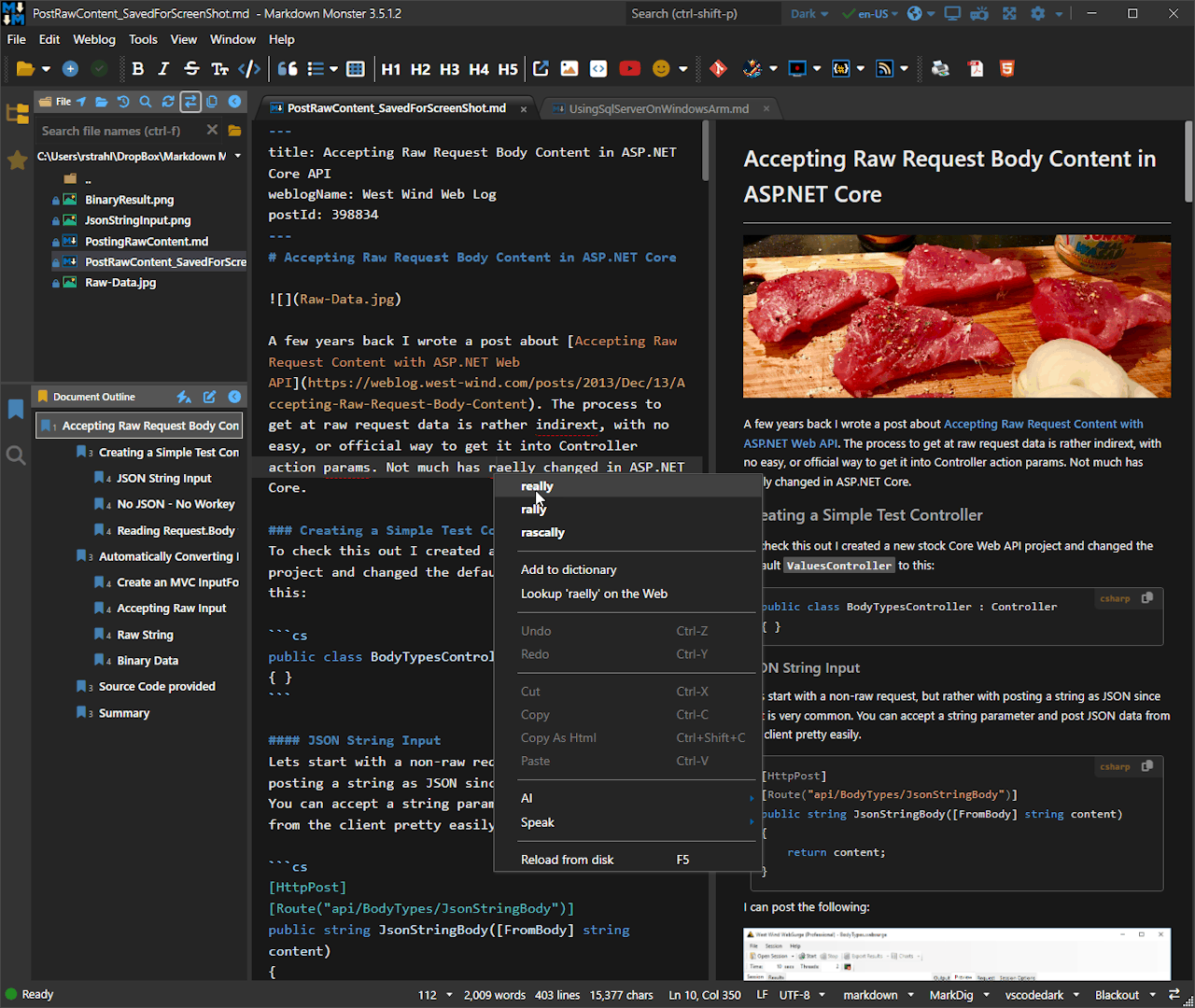 برنامج Markdown Monster لإنشاء مستندات الماركداون باحترافية