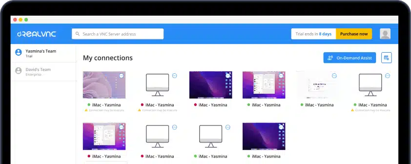 برنامج RealVNC VNC Server Enterprise للتحكم عن بُعد في أجهزة الكمبيوتر
