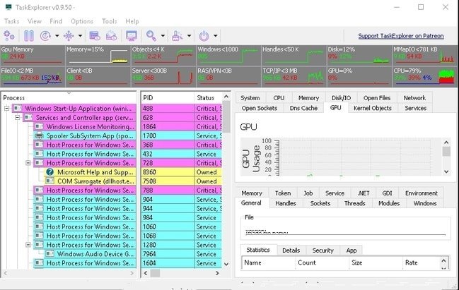 برنامج Task Explorer  لإدارة المهام على الويندوز