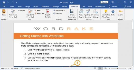 برنامج WordRake لمعالجة النصوص