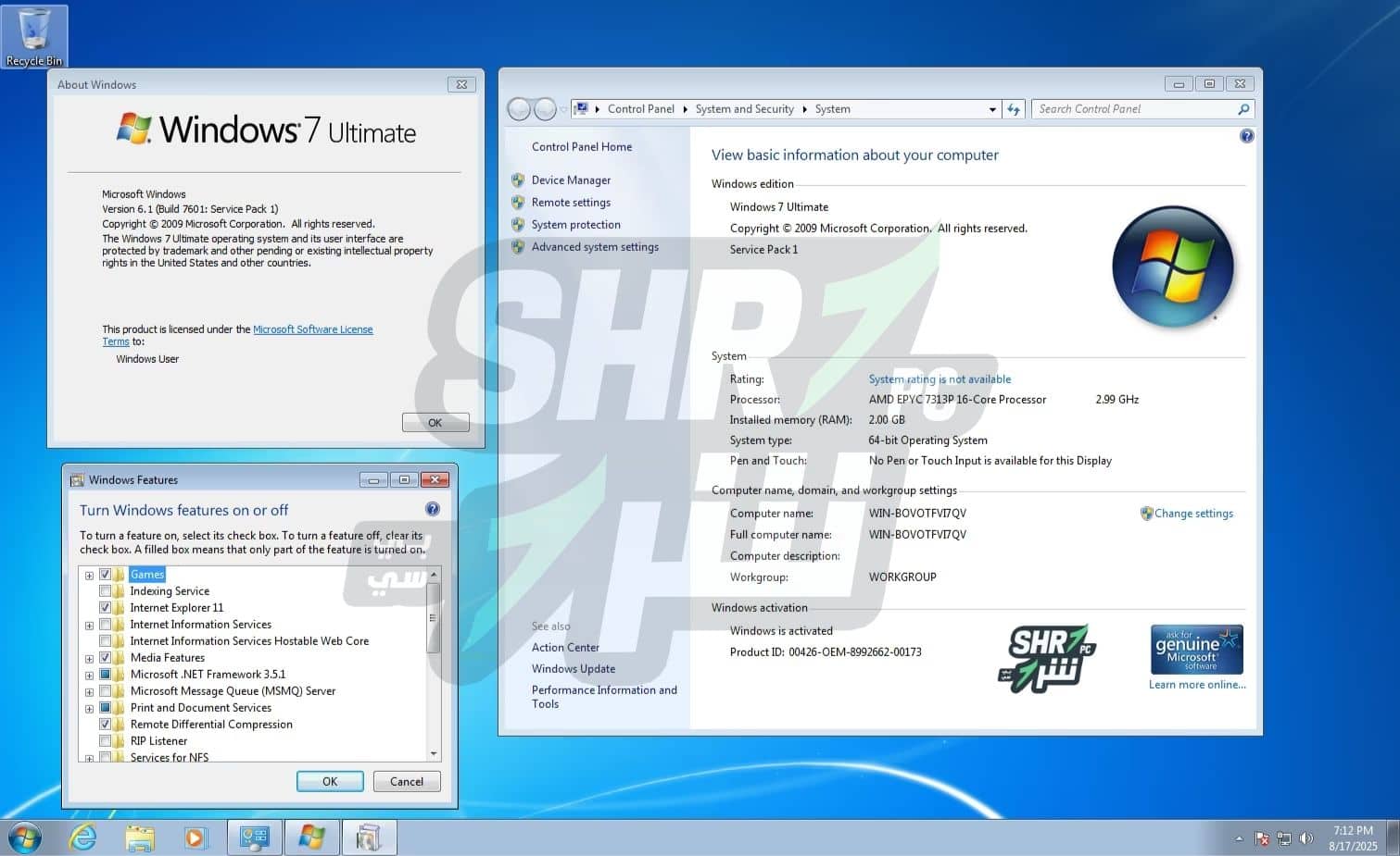ويندوز سفن التميت بـكل اللغات 2025  Windows 7 Ultimate  أغسطس 2025