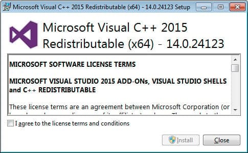 كيفية تثبيت Microsoft Visual C++ 2015 Runtime - shr7pc