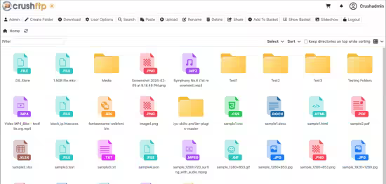 برنامج CrushFTP  لنقل الملفات