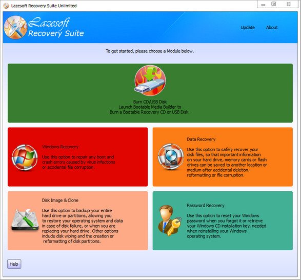 برنامج Lazesoft Recovery Suite  لحل مشاكل الكمبيوتر المتعلقة بالنظام