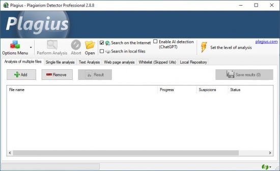 برنامج Plagius Professional  للكشف عن الانتحال في المستندات والنصوص