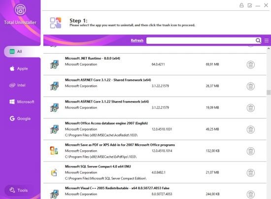 برنامج Total Uninstaller  لإلغاء تثبيت البرامج
