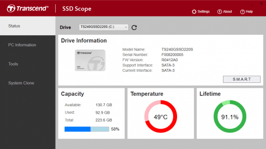 برنامج Transcend SSD Scope لإدارة وتحسين أداء أقراص SSD من Transcend