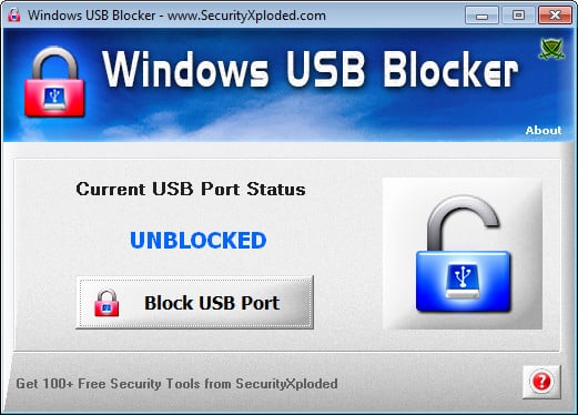 برنامج Windows USB Blocker  لحظر الوصول إلى منافذ USB
