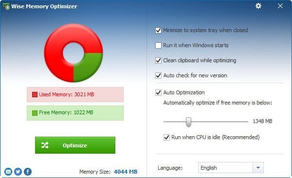 برنامج Wise Memory Optimizer لتحسين أداء جهاز الكمبيوتر