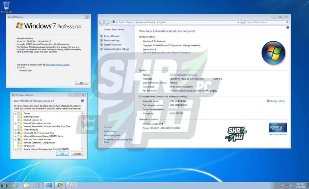 ويندوز سفن بروفيشنال بكل اللغات Windows 7 Professional أغسطس 2025