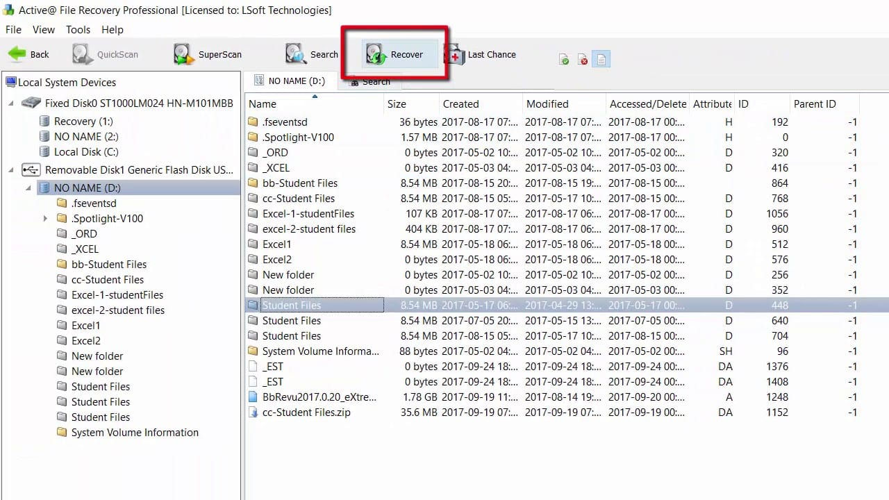 برنامج Active File Recovery لاستعادة الملفات المحذوفة من أجهزة التخزين المختلفة