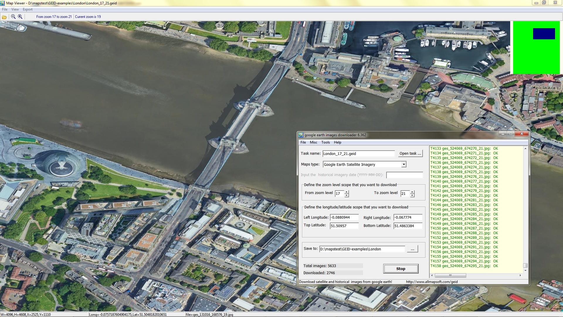 برنامج AllMapSoft Google Earth Images Downloader لتنزيل الصور من خرائط Google Earth وحفظها على جهاز الكمبيوتر