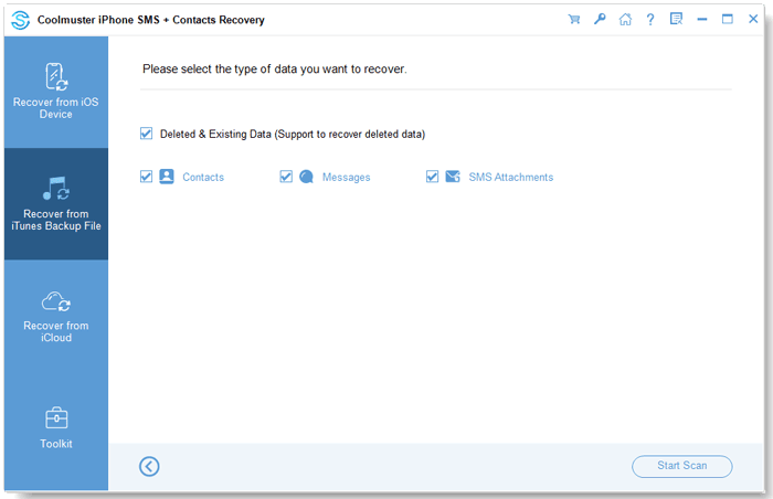 برنامج Coolmuster iPhone SMS + Contacts Recovery استعادة بيانات