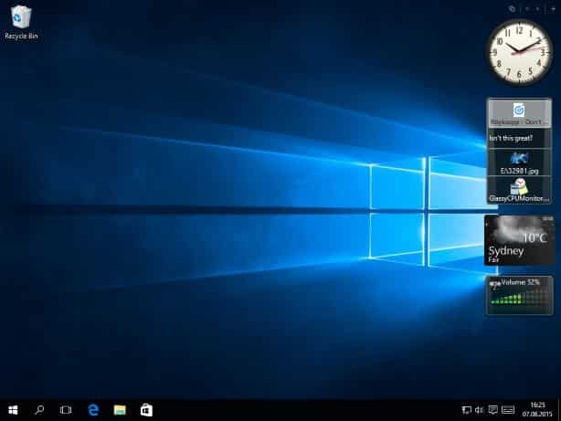 برنامج GadgetPack 8GadgetPack لاستعادة ميزة الأدوات الذكية
