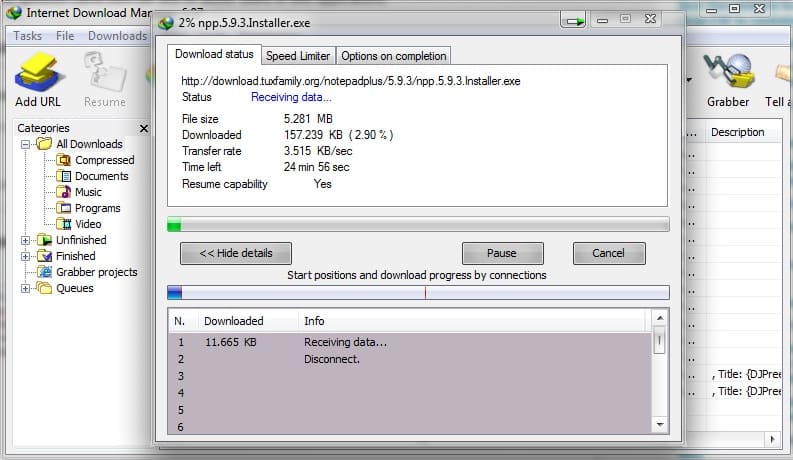 برنامج Internet Download Accelerator Pro لإدارة وتسريع عمليات تنزيل الملفات