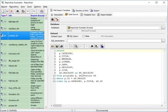 برنامج Reportizer لإنشاء التقارير وتحليل البيانات