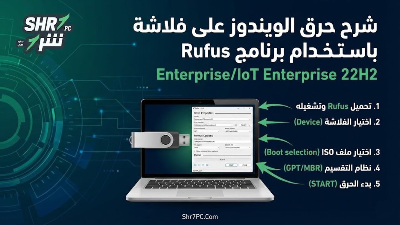 شرح حرق الويندوز على فلاشة باستخدام برنامج Rufus