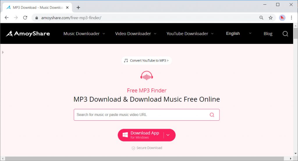 برنامج AmoyShare AnyMusic لتحميل واستماع الموسيقي