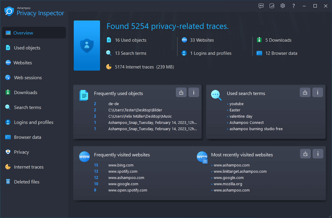برنامج Ashampoo Privacy Inspector لأدارة خصوصيتك بشكل احترافي