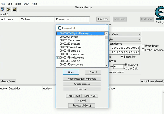 برنامج Cheat Engine لتعديل الألعاب والتطبيقات علي نظام الويندوز