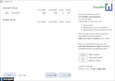 برنامج CopyWin لأنشاء نسخة احتياطية
