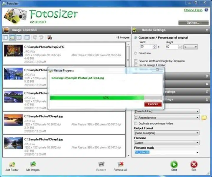 برنامج Fotosizer Professional لتحرير الصور