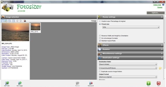 برنامج Fotosizer Professional لتحرير الصور