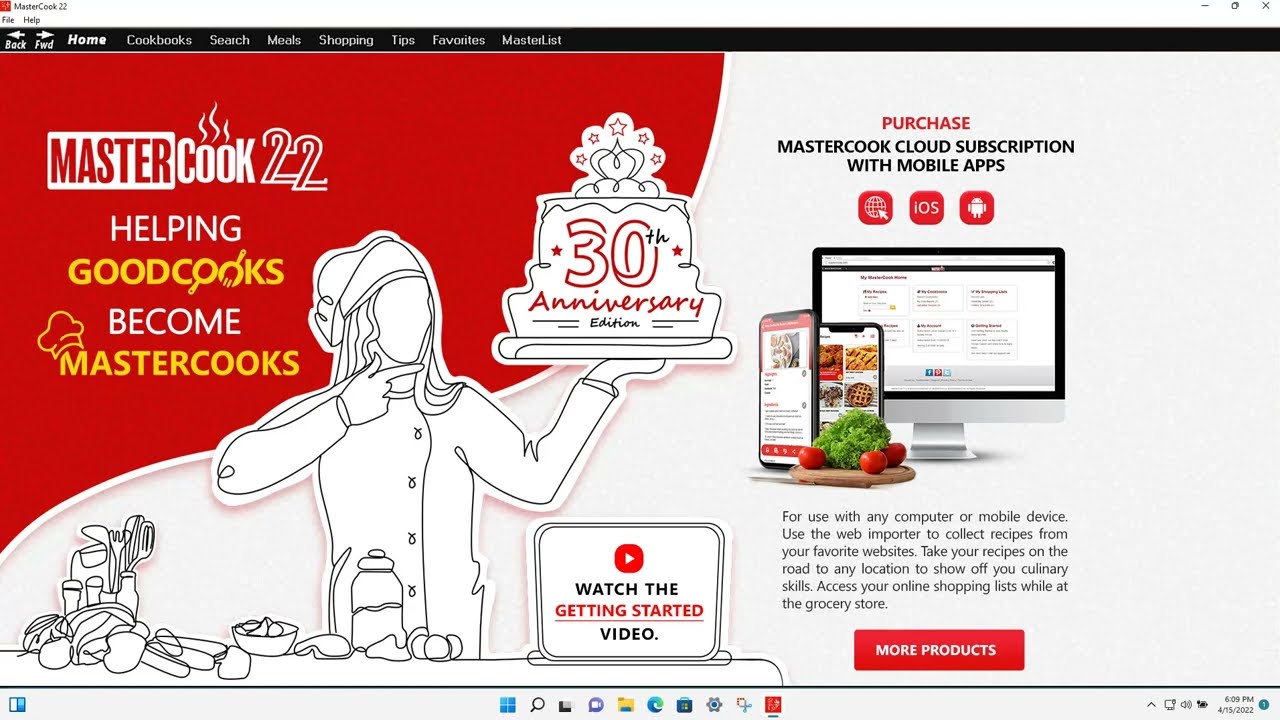 برنامج MasterCook لأداره الطهي