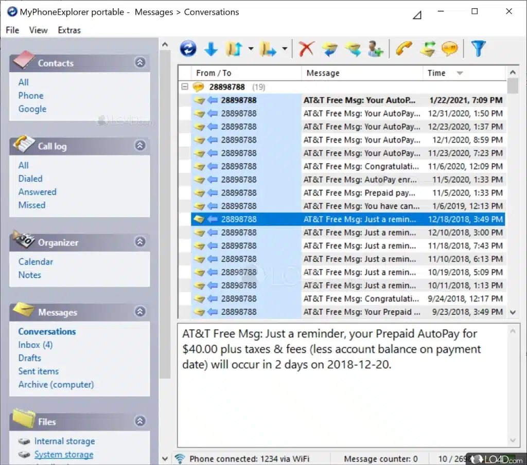 برنامج MyPhoneExplorer لإدارة هاتفك المحمول من خلال الكمبيوتر