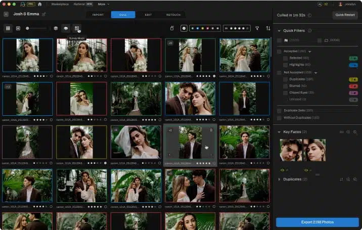 برنامج PhotoCull لتحرير الصور