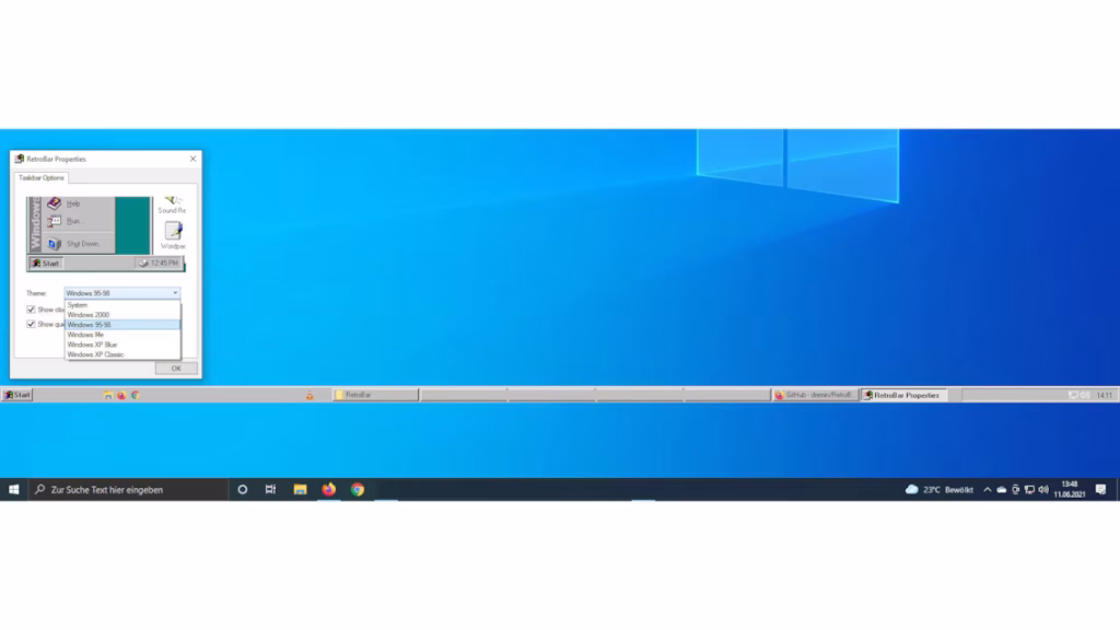 برنامج RetroBar | لستبدال شريط المهام الحديث في نظام ويندوز