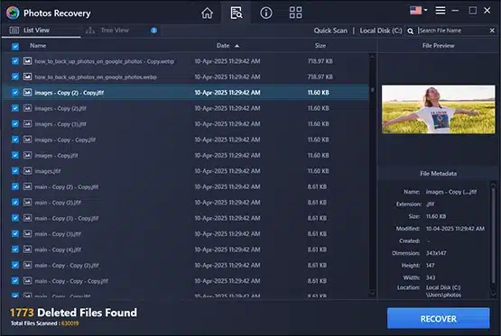 برنامج Systweak Photos Recovery لاستعادة الصور والملفات المحذوفة