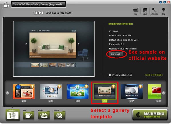 برنامج ThunderSoft Photo Gallery Creator لأنشاء البوم الصور