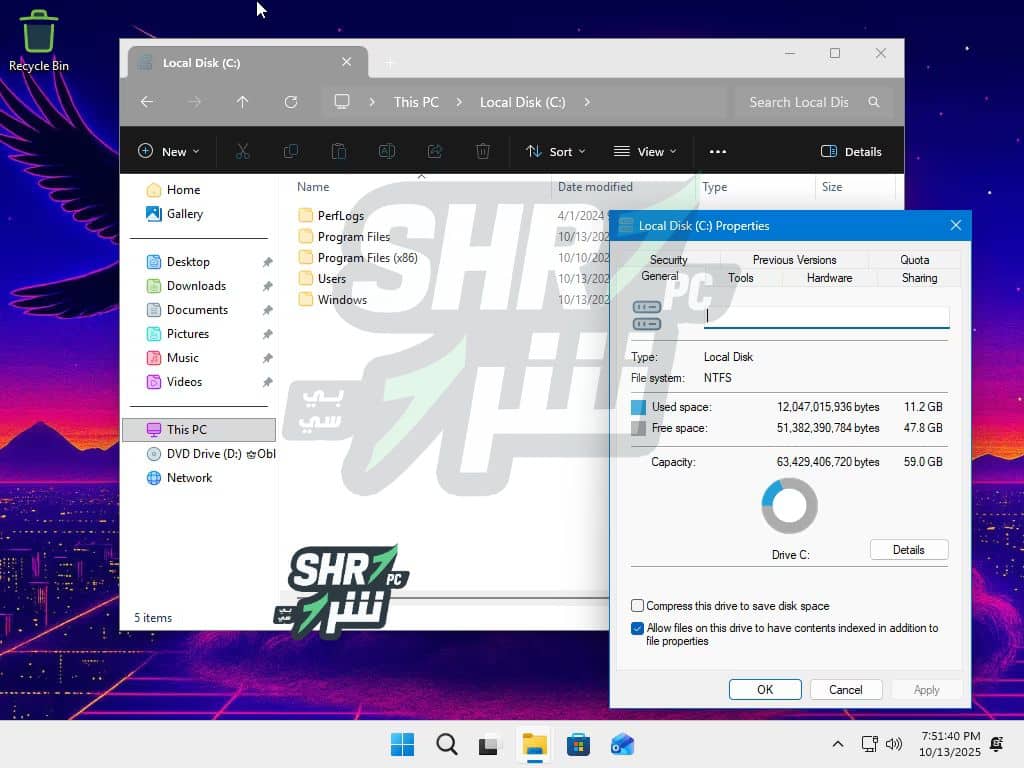 تنزيل ويندوز 11 المخفف والمعدل Windows 11 25H2 OblivionOS Edition