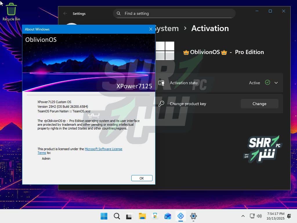 تنزيل ويندوز 11 المخفف والمعدل Windows 11 25H2 OblivionOS Edition