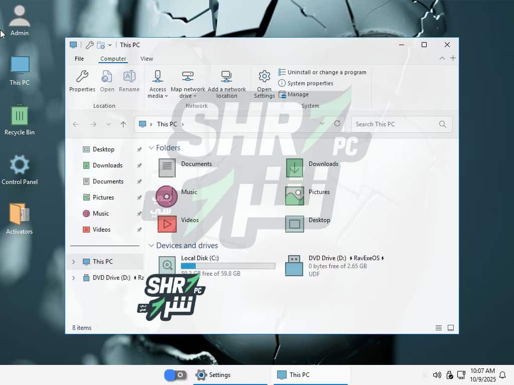 تنزيل ويندوز 11 المخفف والمعدل Windows 11 Pro Super Lite 25H2 RavExeOS