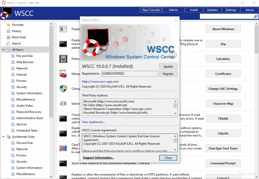 برنامج WSCC - Windows System Control Center | لإدارة وصيانة نظام ويندوز ...