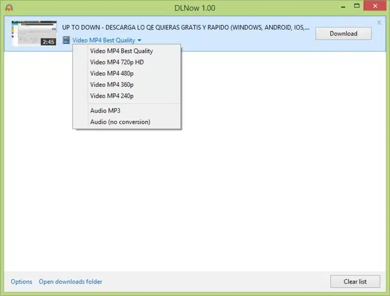 برنامج DLNow Video Downloader لتحميل الفديوهات من الانترنت