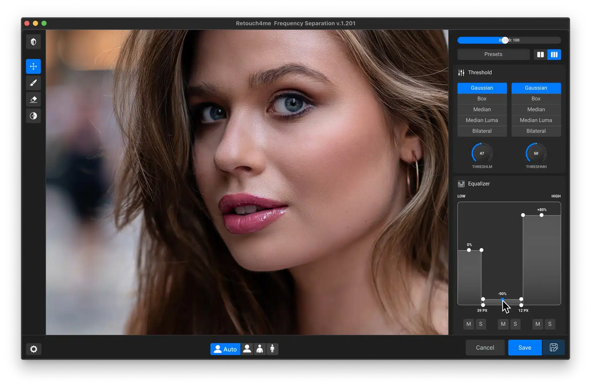 برنامج Retouch4me Eye Vessels لإزالة الأوردة الدموية الحمراء في العين