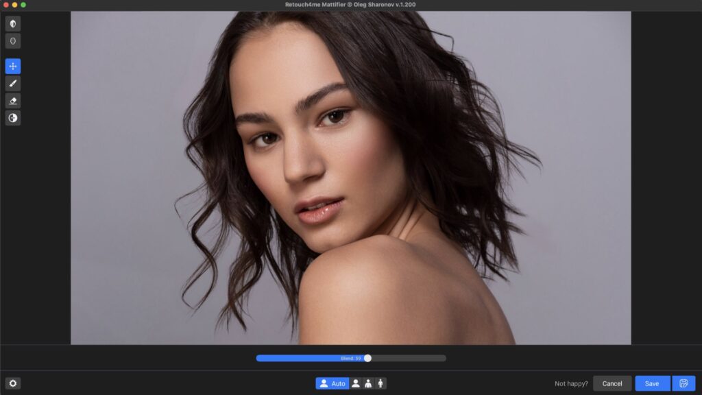 برنامج Retouch4me Mattifier لعلاج البشرة اللامعة والزيتية في الصور