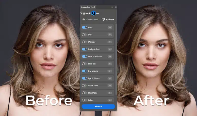 برنامج Retouch4me Mattifier لعلاج البشرة اللامعة والزيتية في الصور